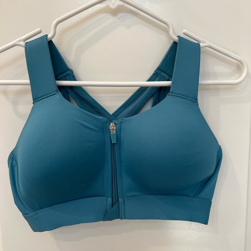 Blue padded sports bra QUICK DRY